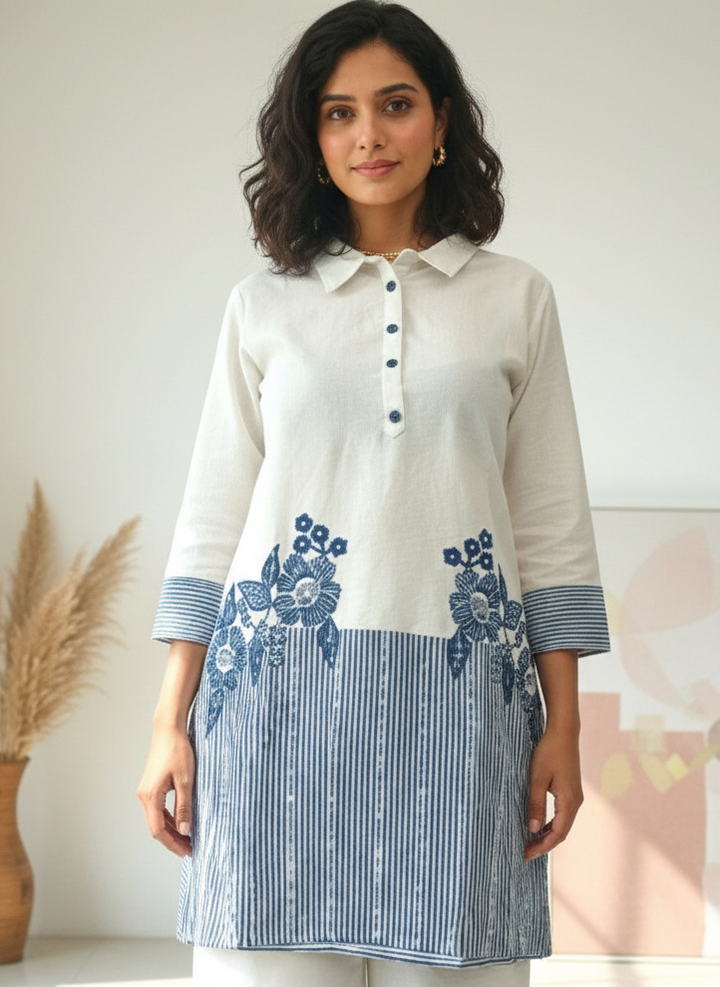 Reet Stripes Embroidered Co-ord Set