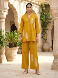 Sargi sunflower embroidery cotton co-ord set