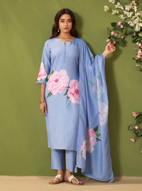 Itrh cadet printed cotton linen suit set