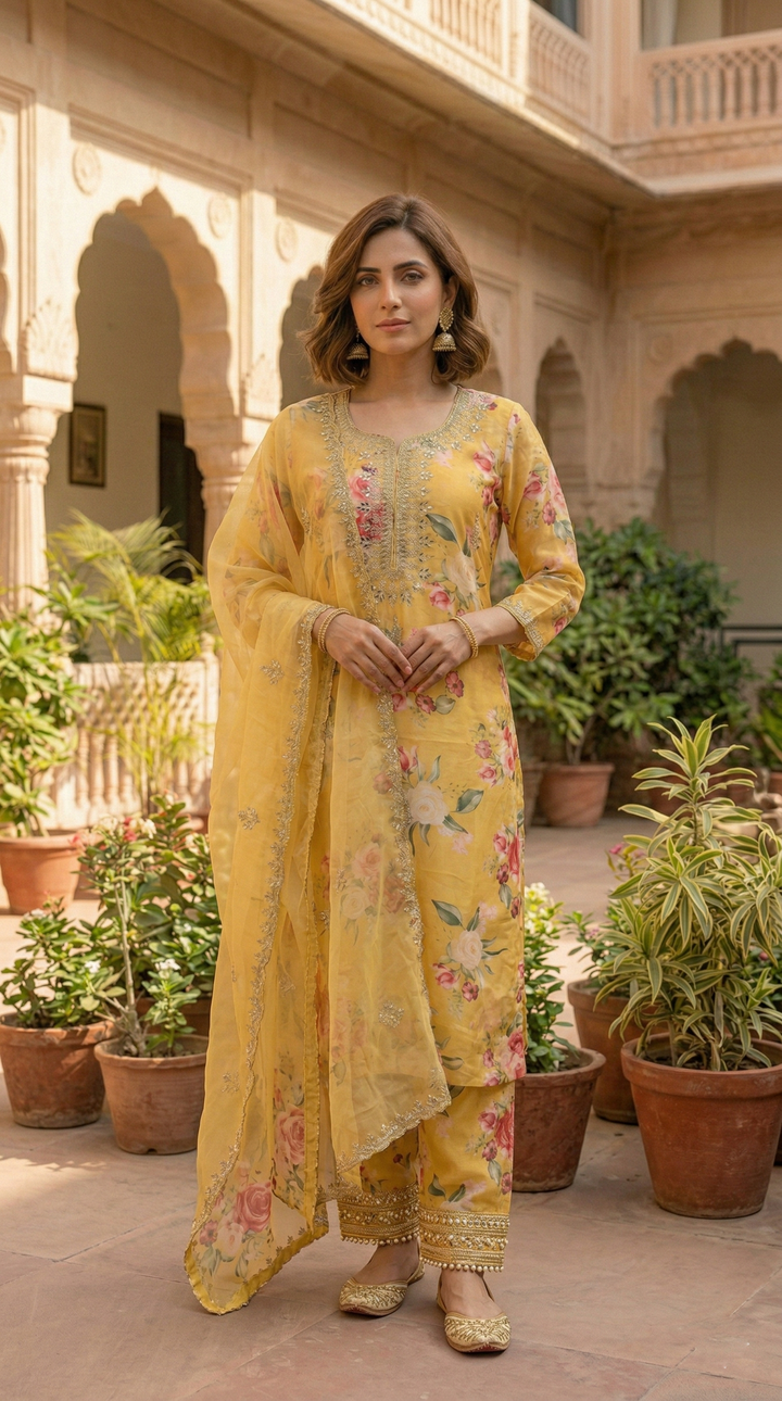 Mahi Amber work premium Suit Set