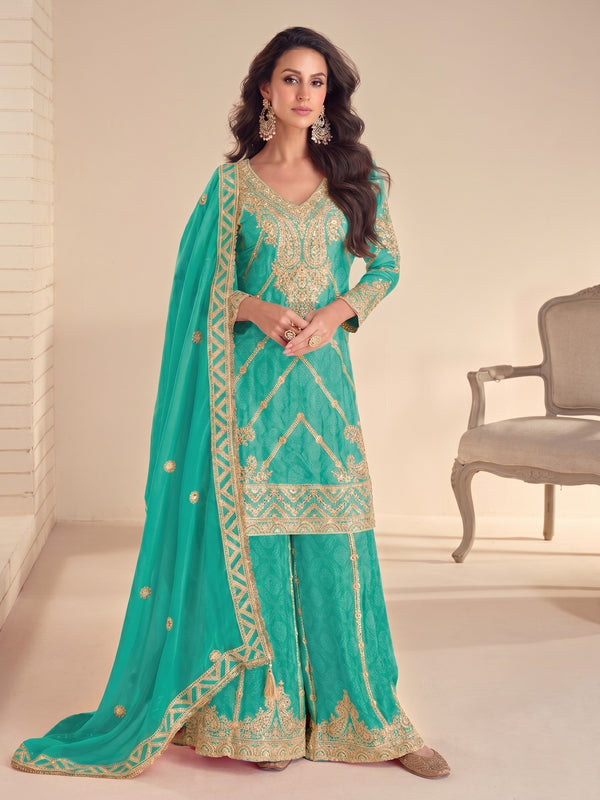 Koyal Peacock Full Work Suit Set