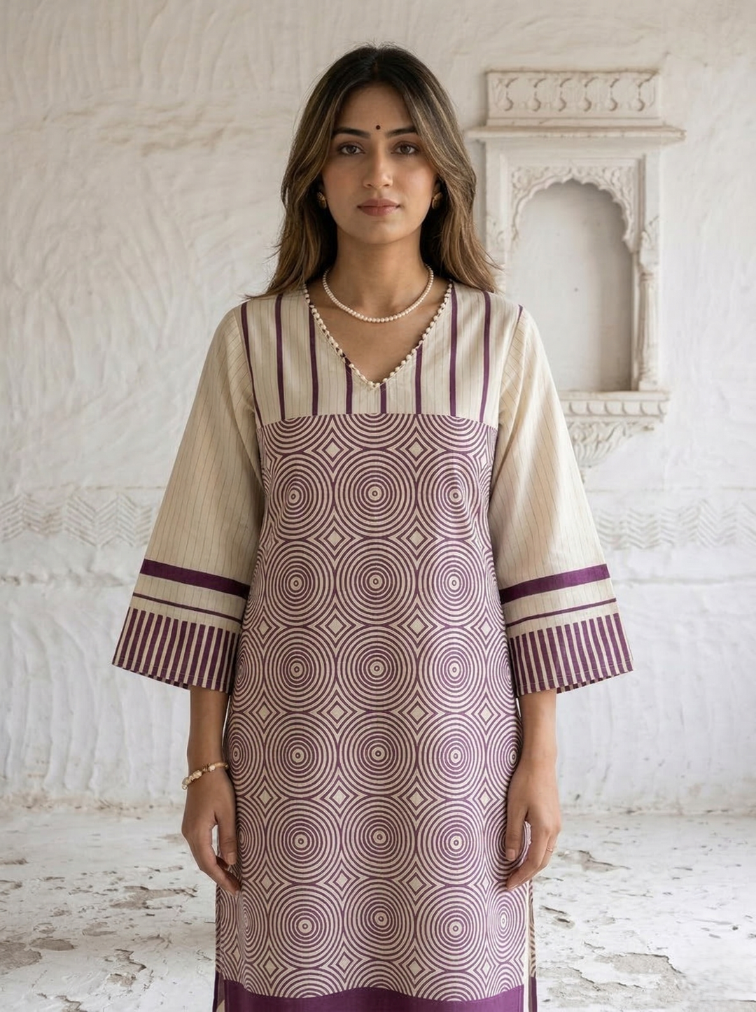 Swades thistle cotton kurta pant set