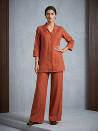 Prisha Rust Cotton Co-Ord set