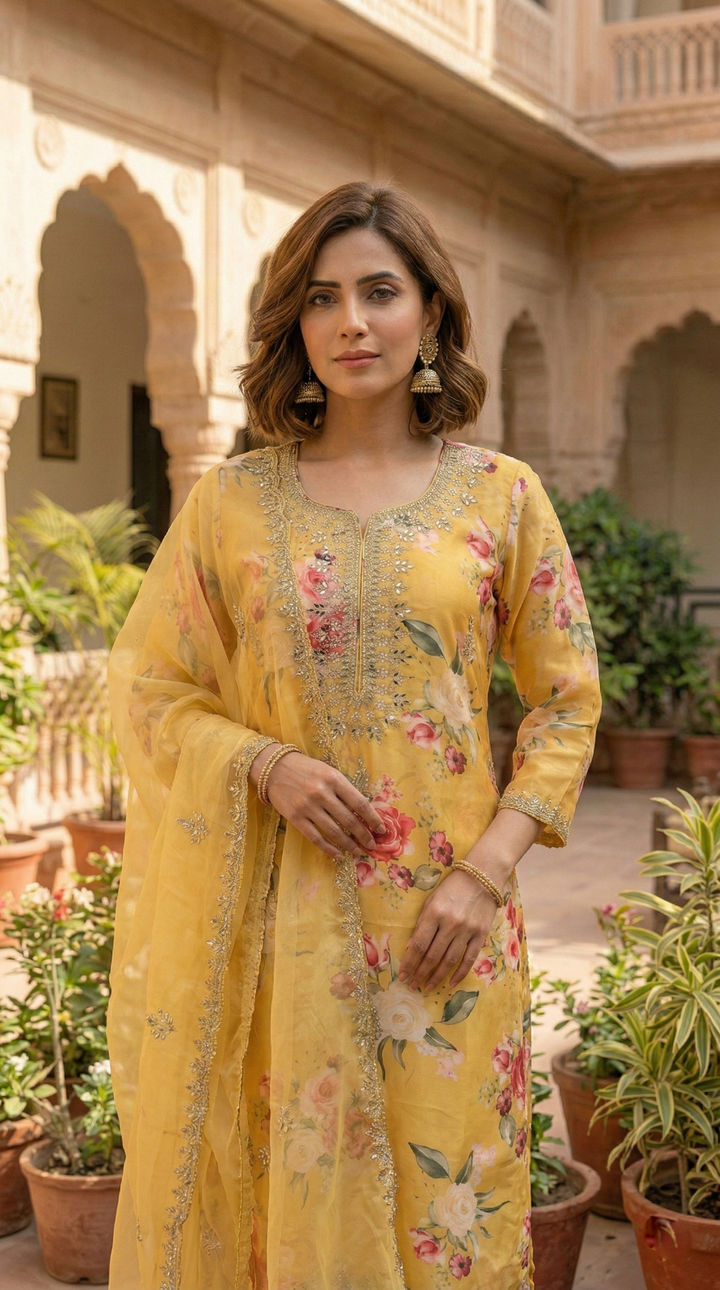 Mahi Amber work premium Suit Set