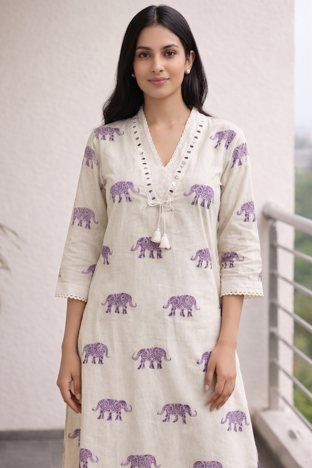 Surbhi hathi cotton kurta pant set
