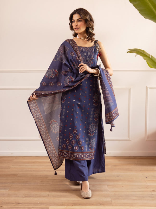 Karen jay cotton printed suit set