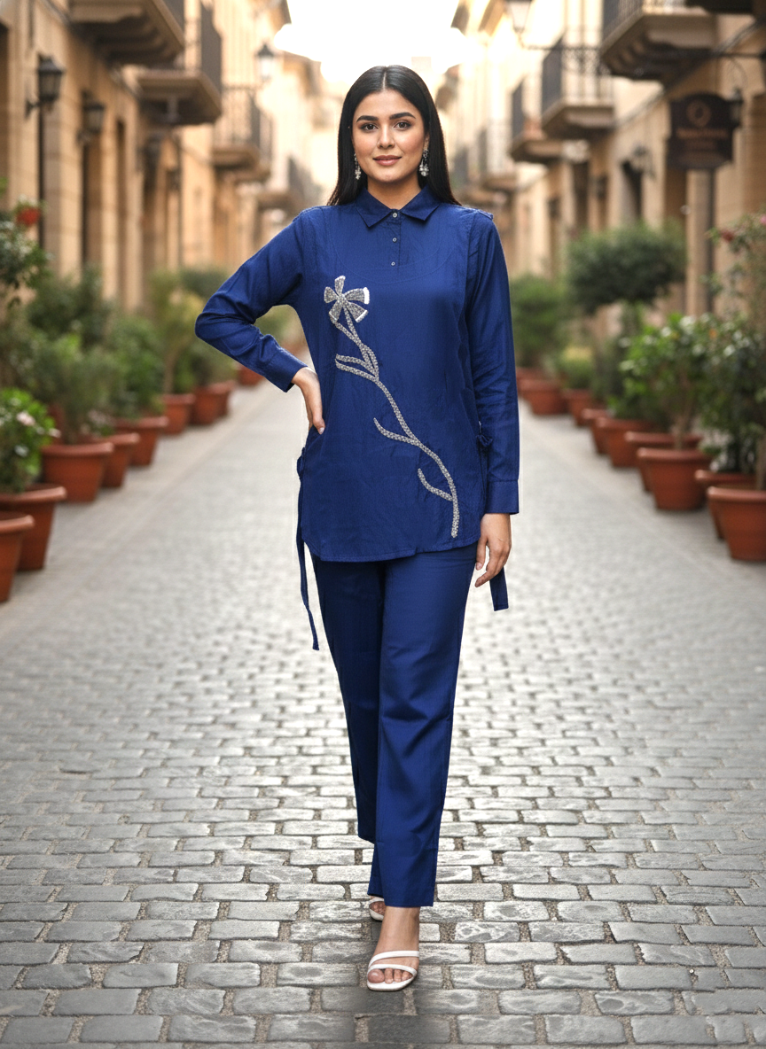 Midushi Tiffany Embroidery co-ord set