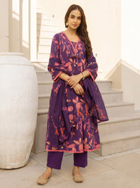 Karen byzan cotton printed suit set