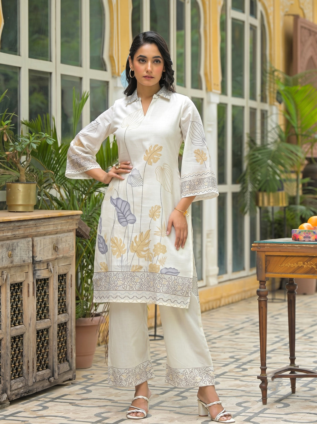 Dagdai Dove cotton printed co-ord set