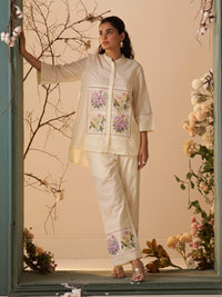 Tisca Harp embroidery Co-ord Set