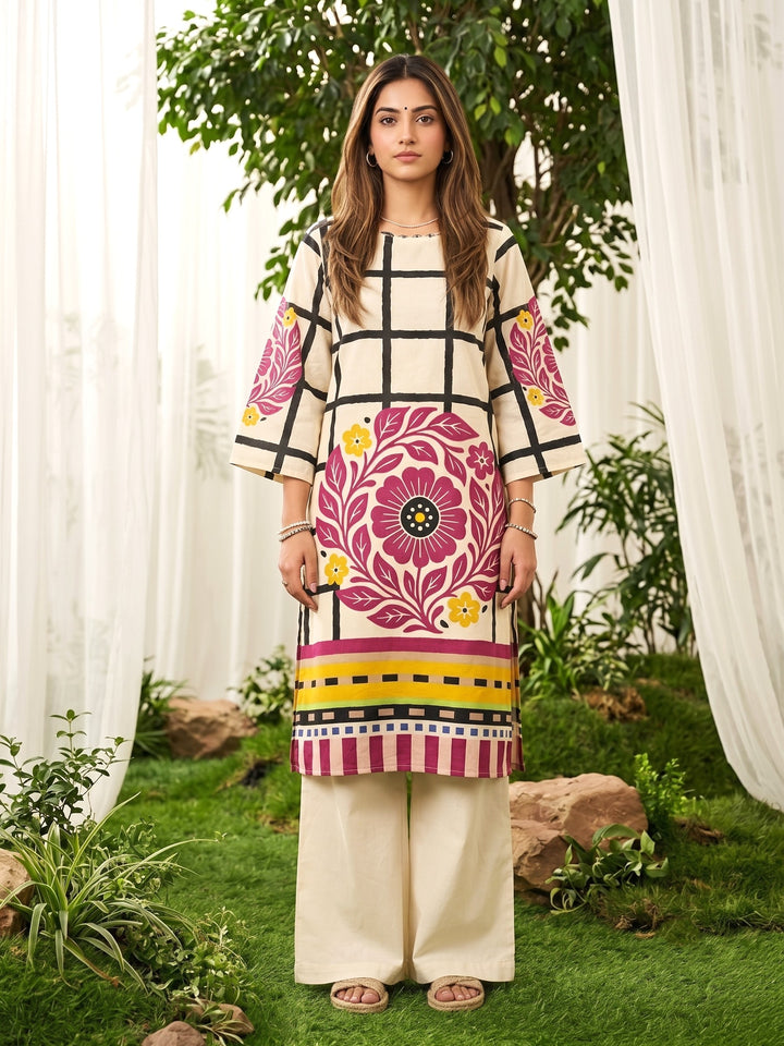 Virosh taffy cotton printed kurta pant set