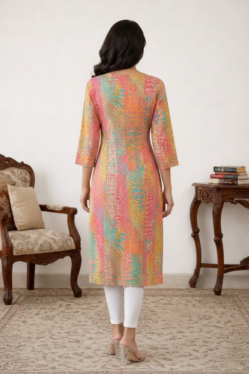 Yami Rainbow Printed Kurti