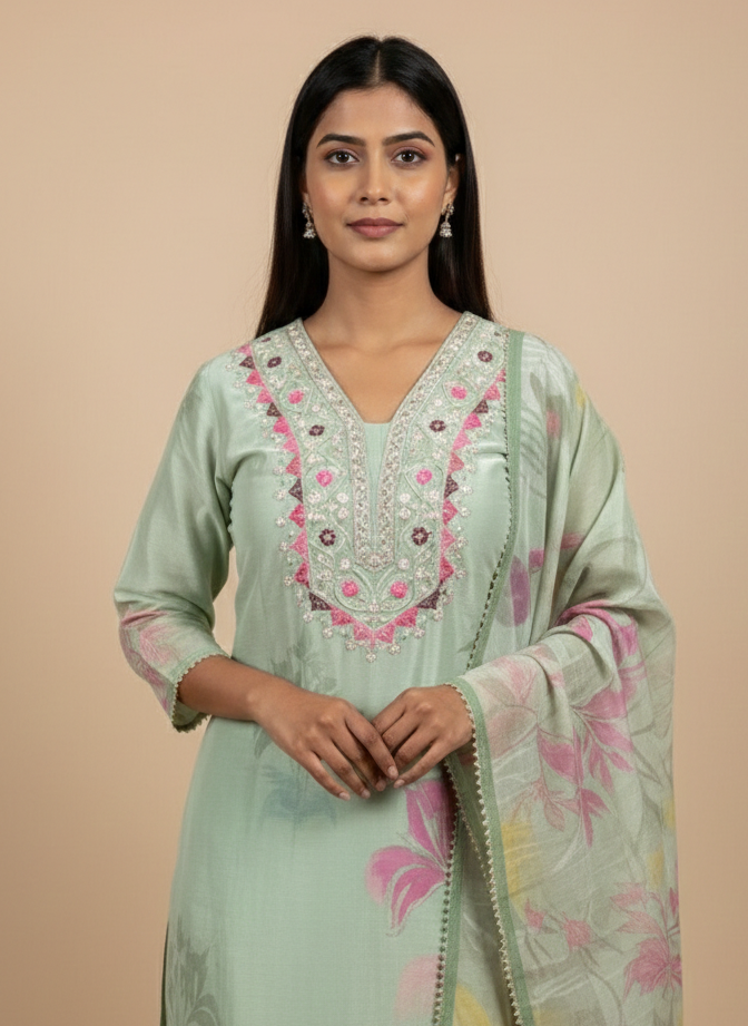 Baha Pista Printed Suit Set