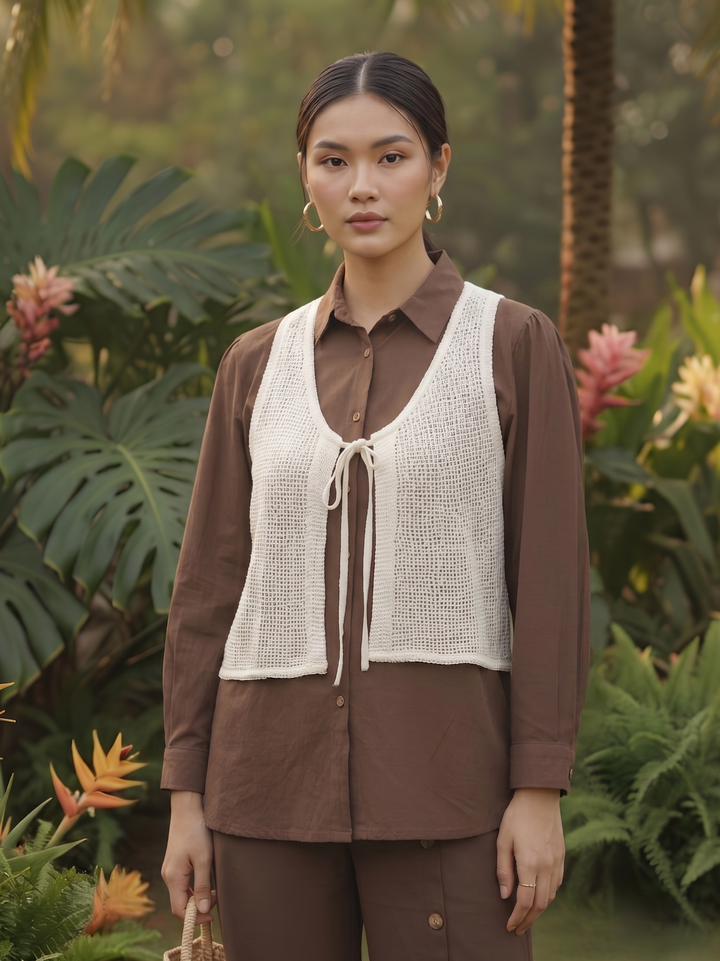 Ivanka browny cotton co-ord set