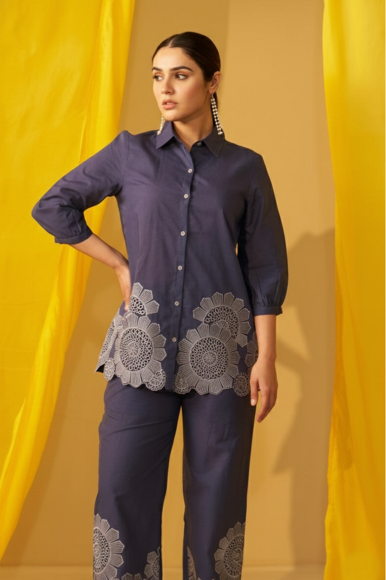 Tisca Indi Embroidery Co-ord set