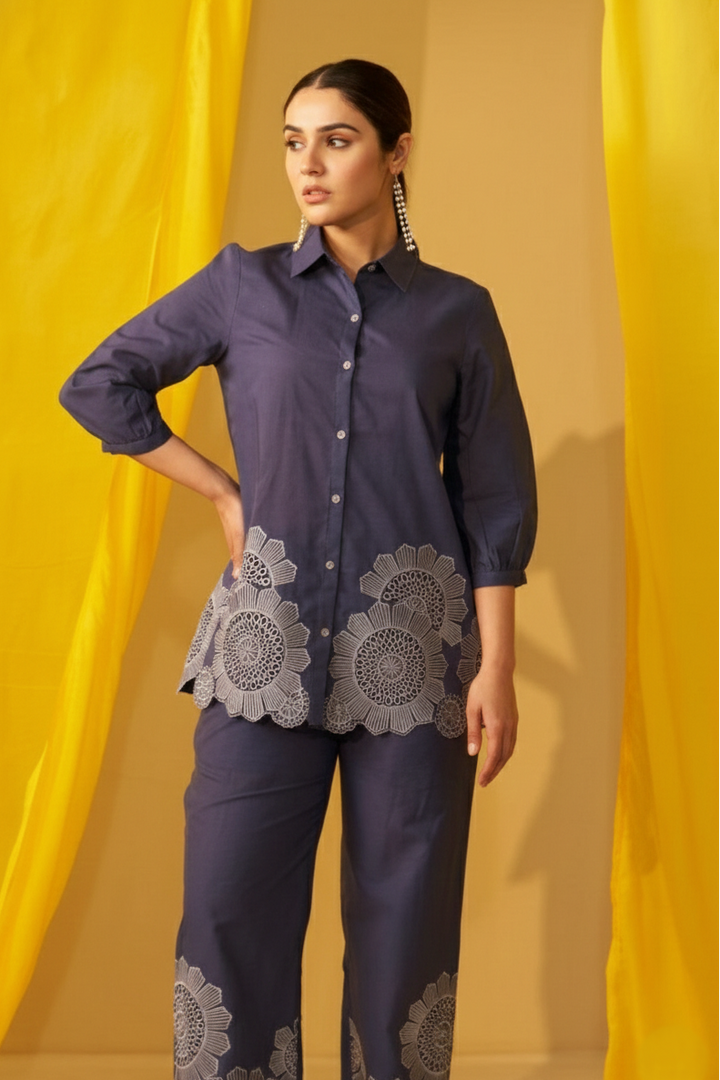 Tisca Indi Embroidery Co-ord set