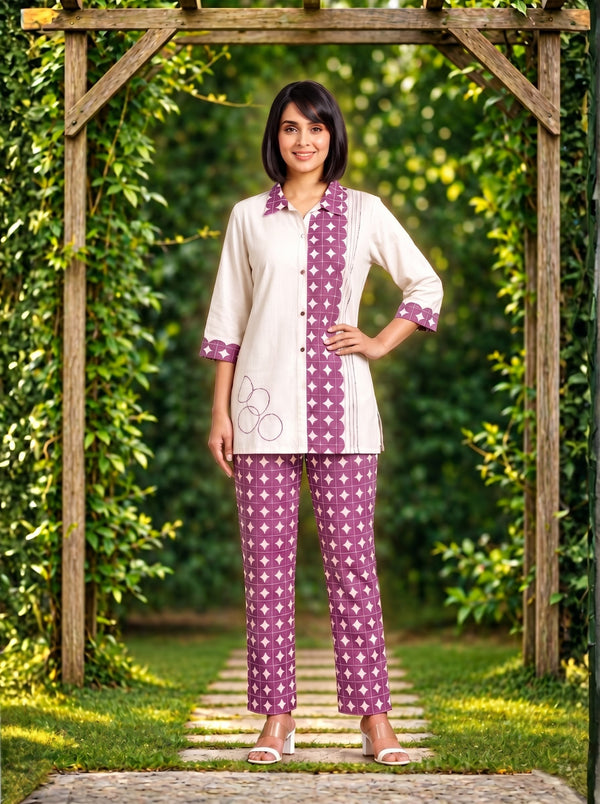 Vibha Raisin Printed Co-ord Set