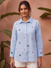 Ivanka tufts embroidery cotton shirt