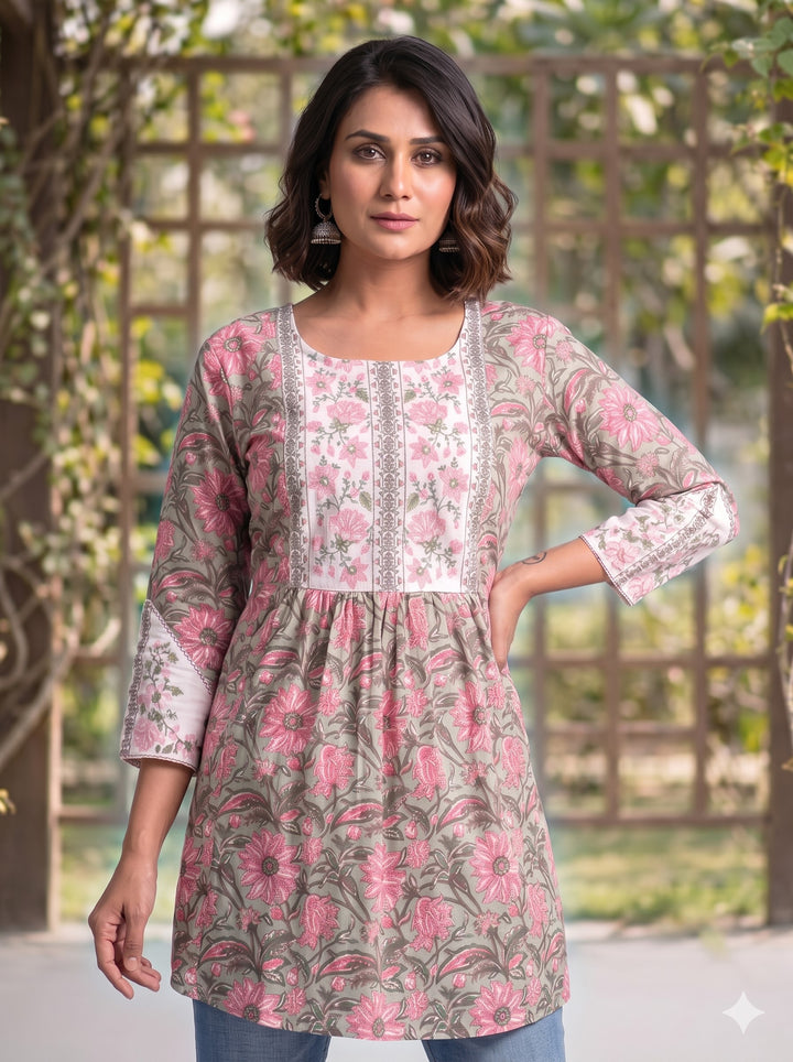 Hiya Clay Embroidered Cotton Top