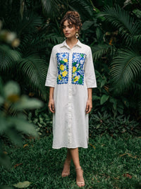 Ivanka harp cotton shirt dress