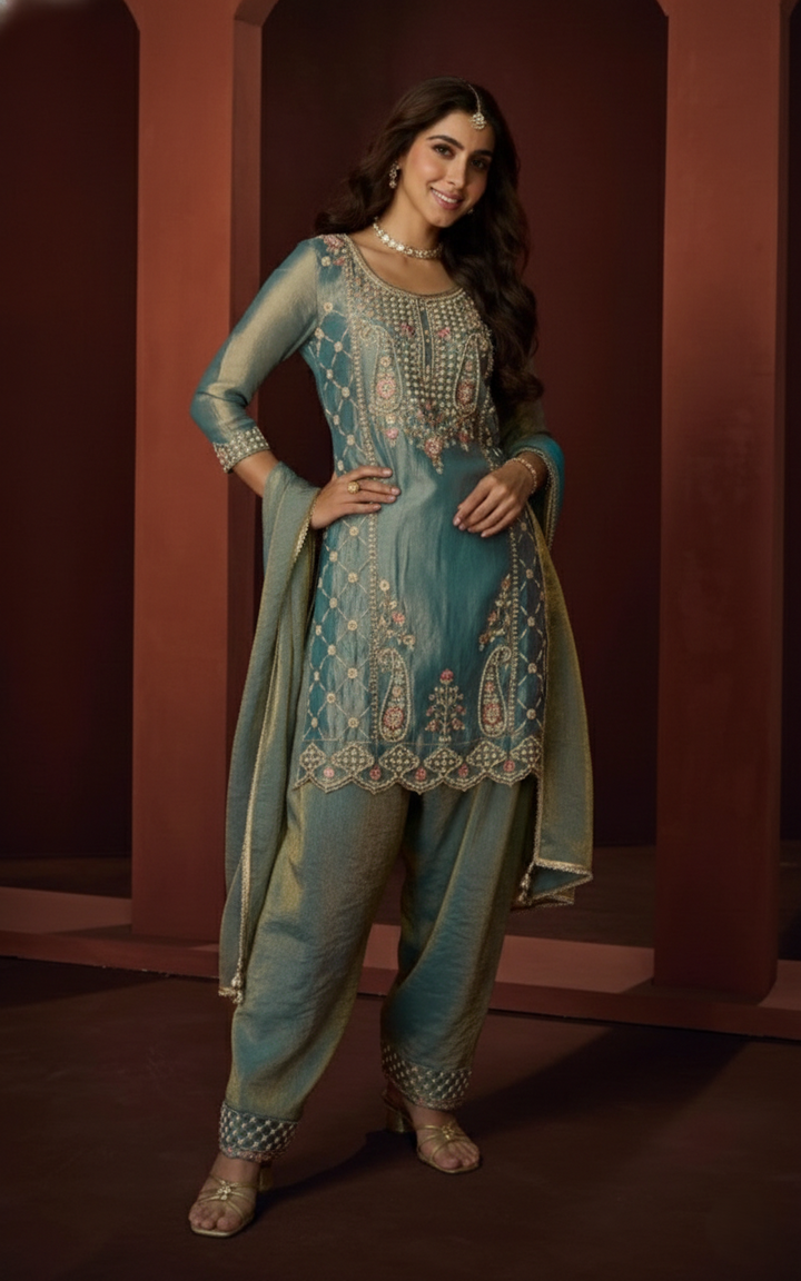 Haniya peacock full work farshi salwar suit set