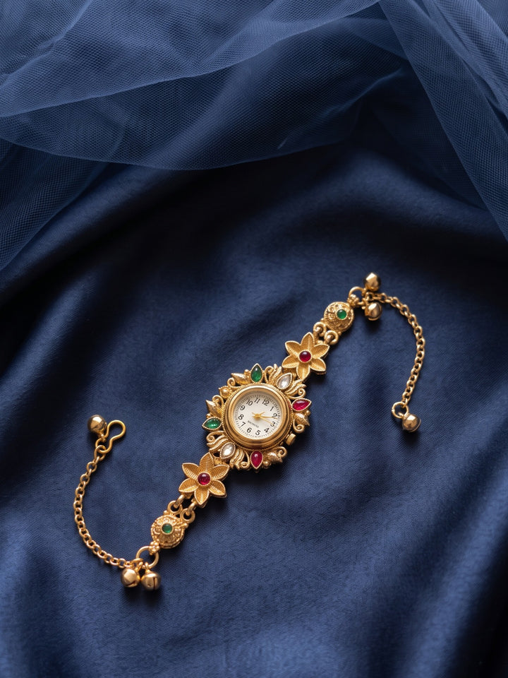 Kashmiri Golden Maharani Watch Bracelet
