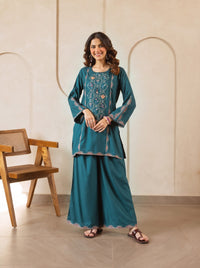 Karen ocean embroidery co-ord set