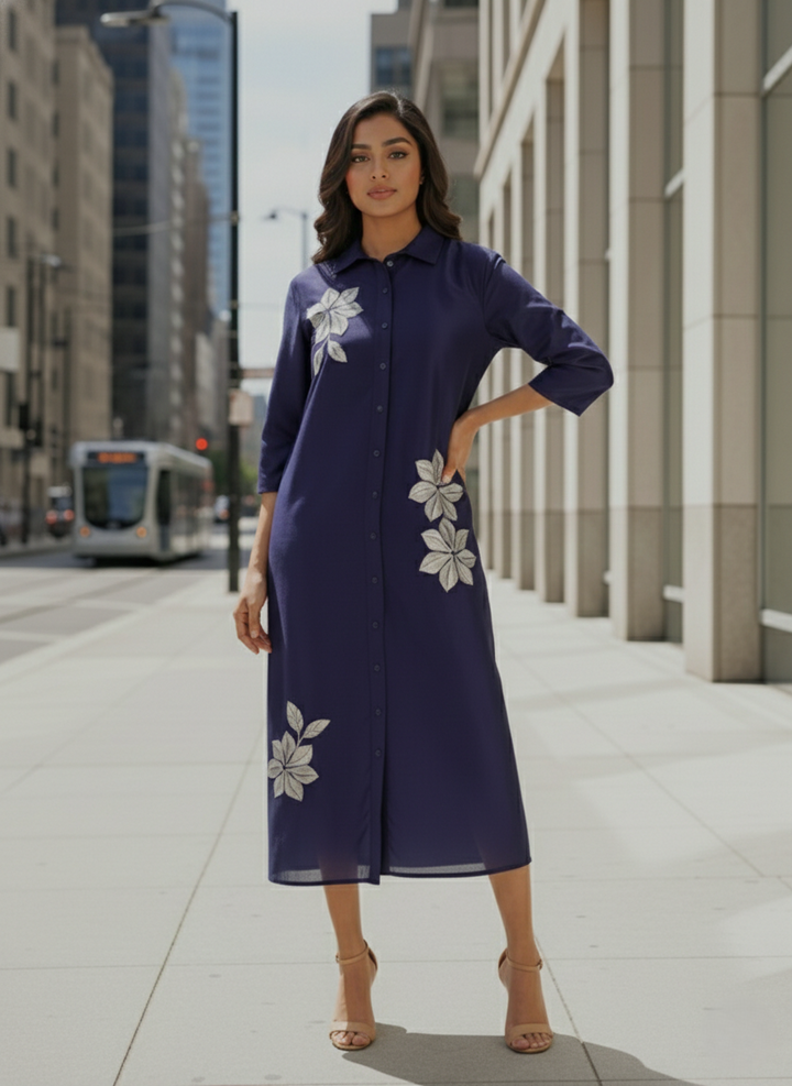 Ivanka nile embroidery dress