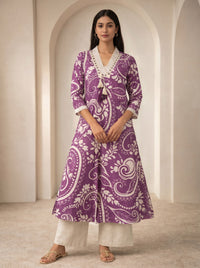 Poppi iris cotton kurta pant set