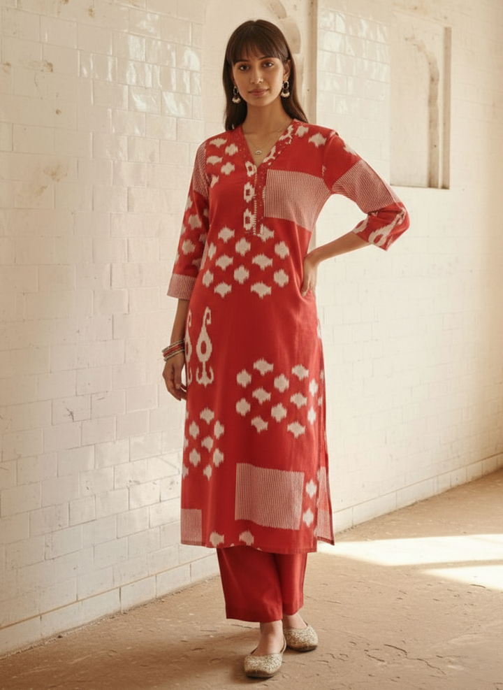 Swades vermi cotton kurta pant set