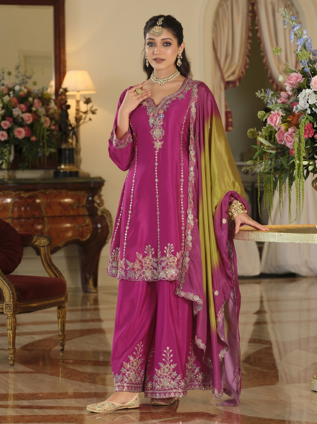 Areesa Rose Full Work Suit set