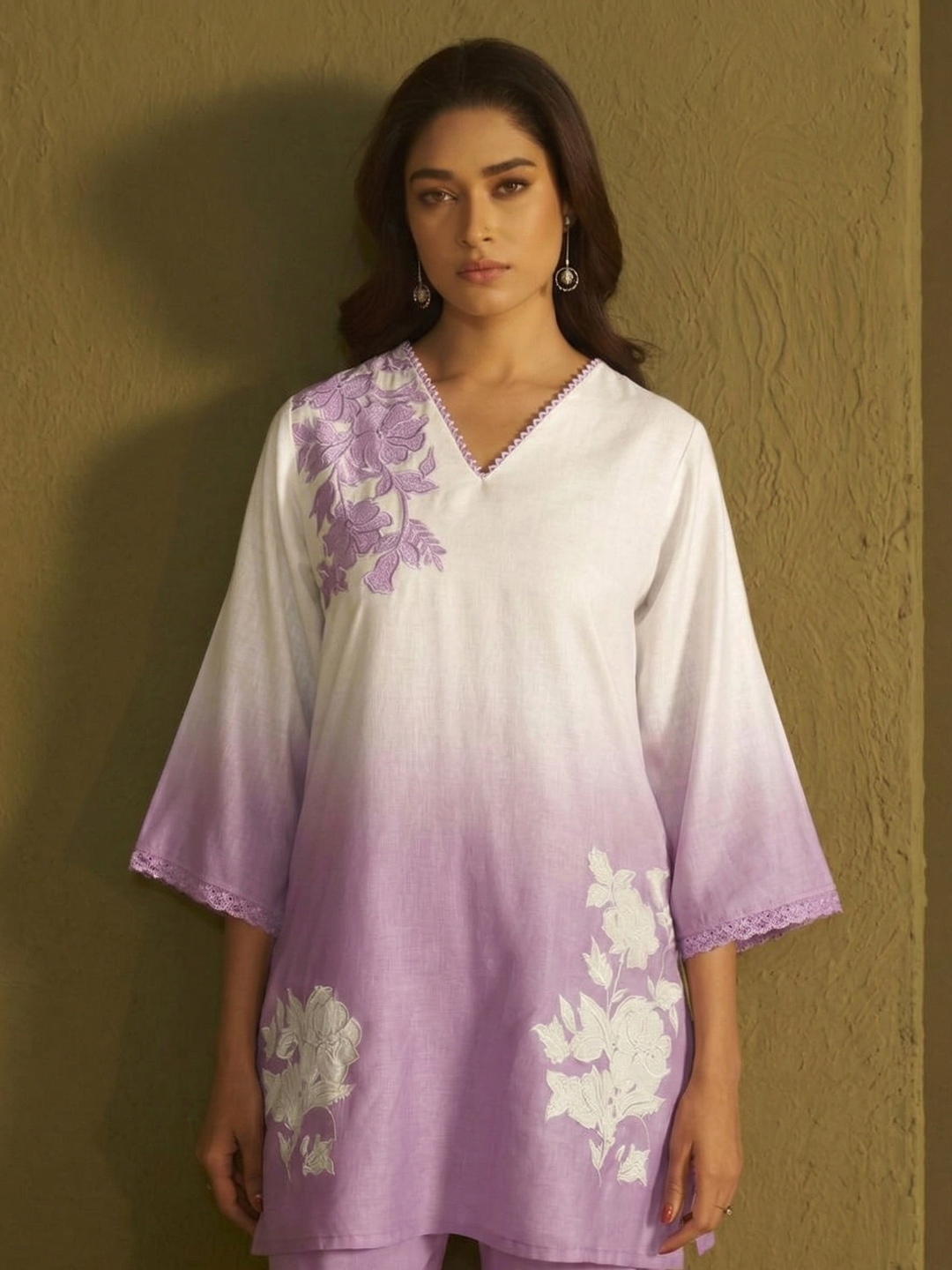 Itrh periwinkle applique co-ord set