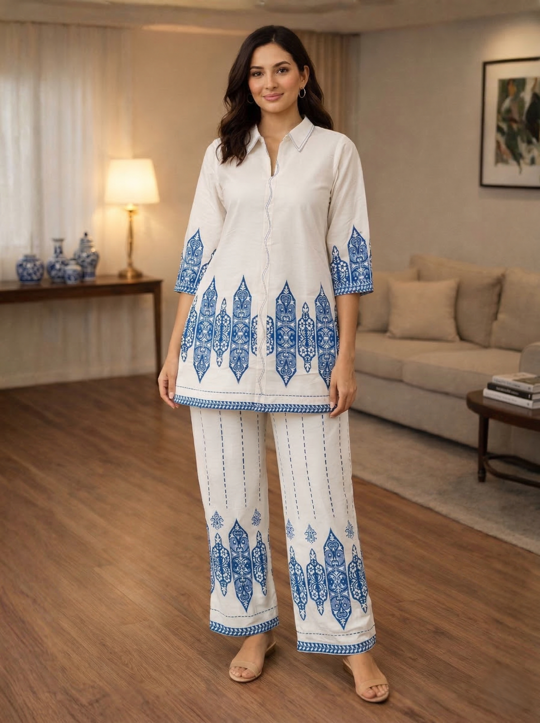 Akshara merino printed co-ord set