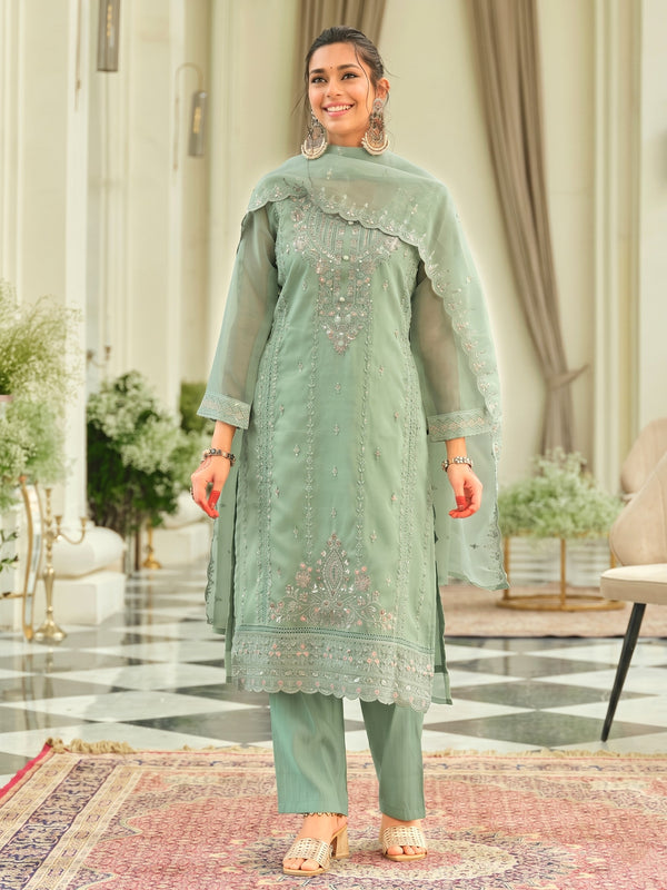 Adab minty full work suit set