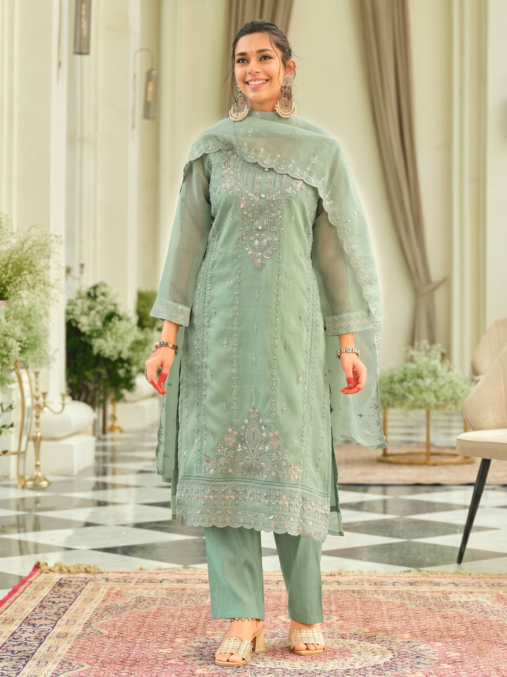 Adab minty full work suit set