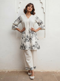Swades dove printed cotton co-ord set