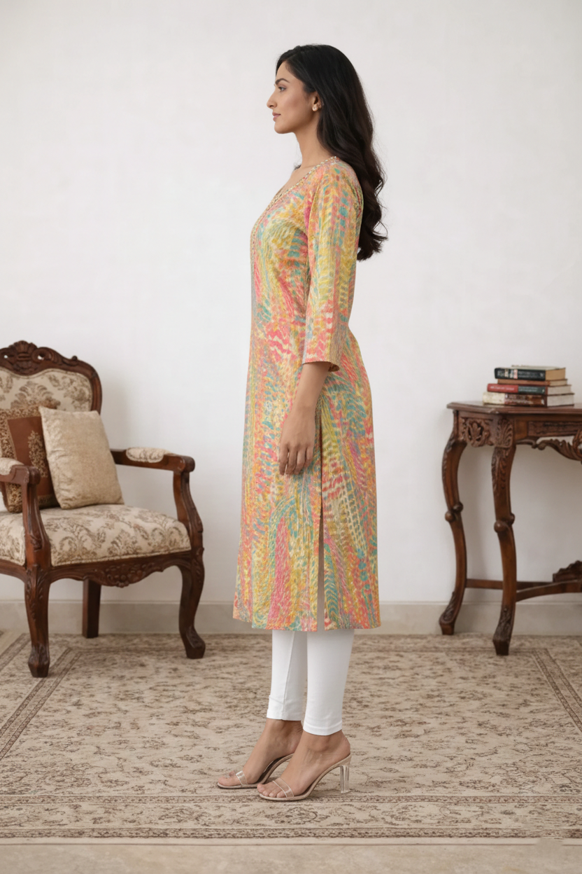 Yami Rainbow Printed Kurti