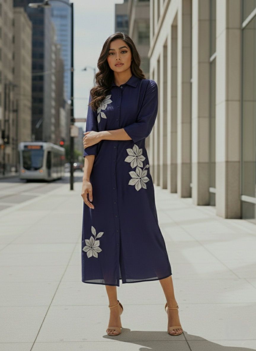 Ivanka nile embroidery dress