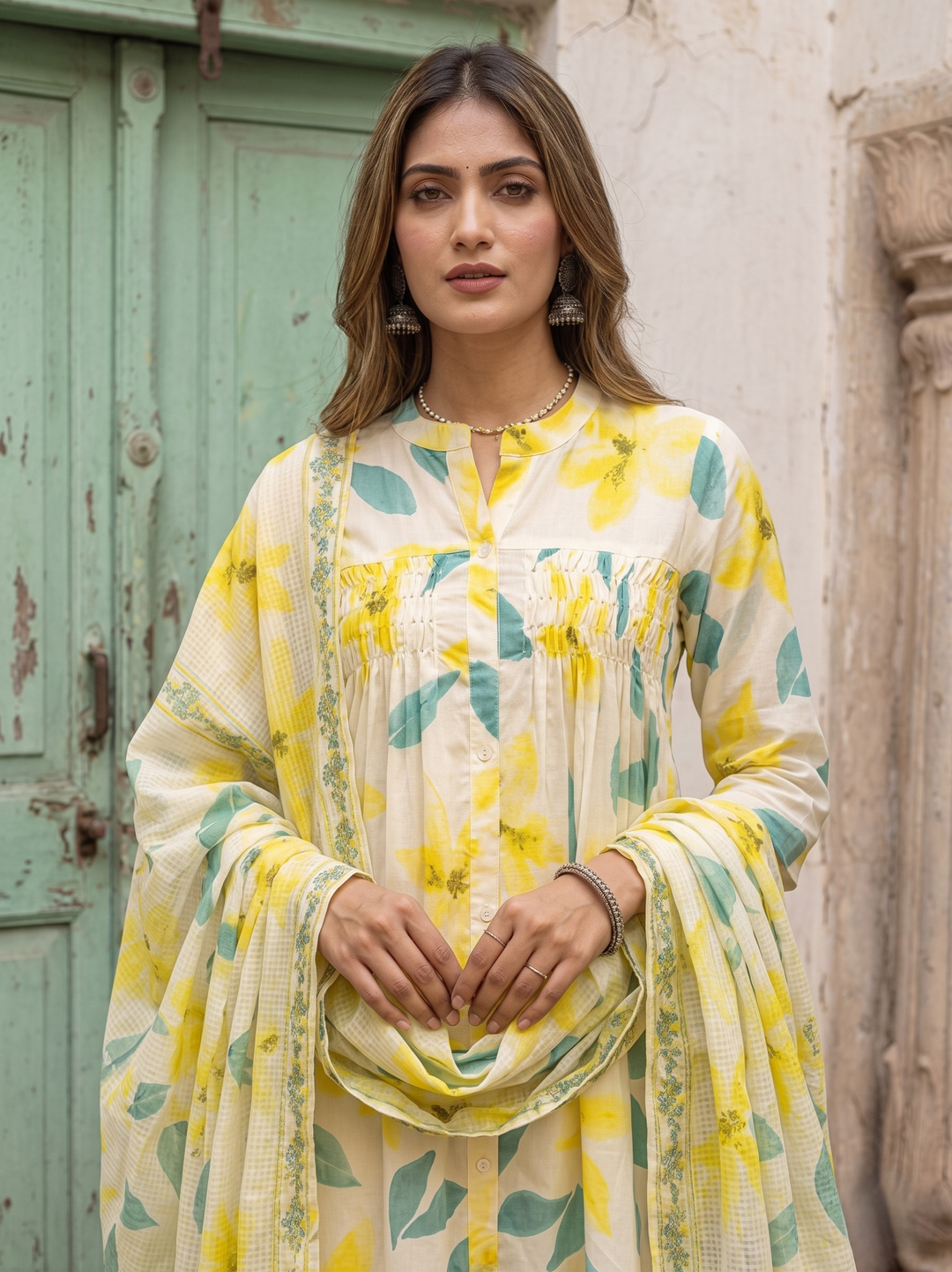 Swades calaman cotton suit set