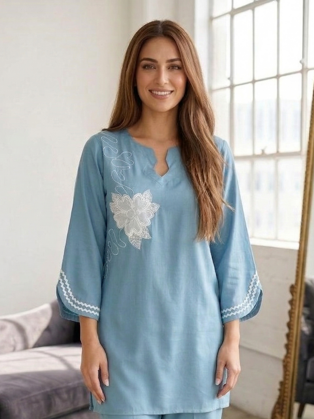 Prisha dell embroidery co-ord set