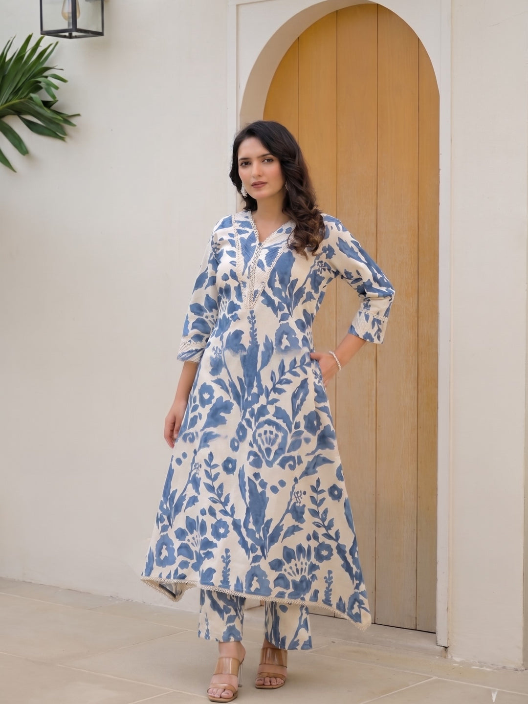 Mayri Prussian Cotton Co-ord Set