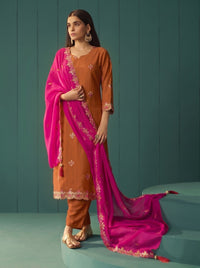 Trisha Saffron work Suit set