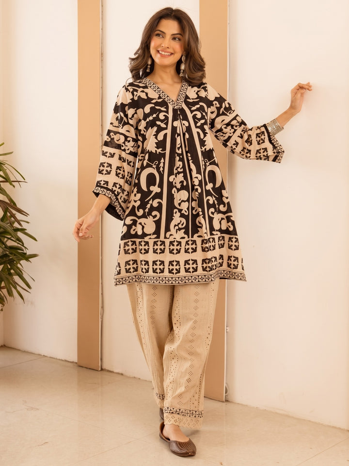 Karen kal cotton printed co-ord set
