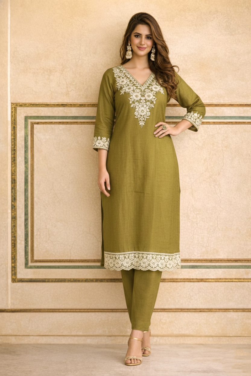 Bahara Thyme Embroidered Suit Set
