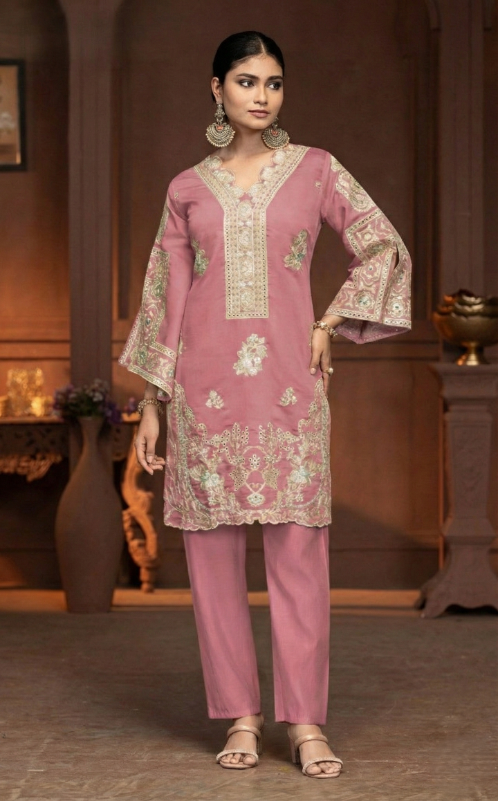 Mayuri Rouge embroidery co-ord set