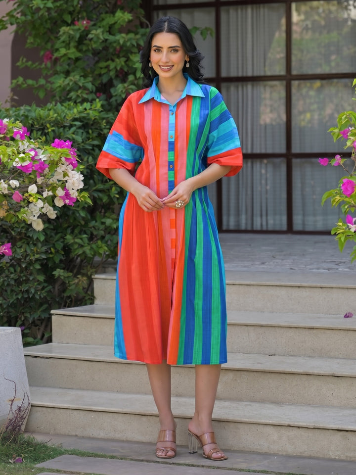 Tatva squash cotton midi dress