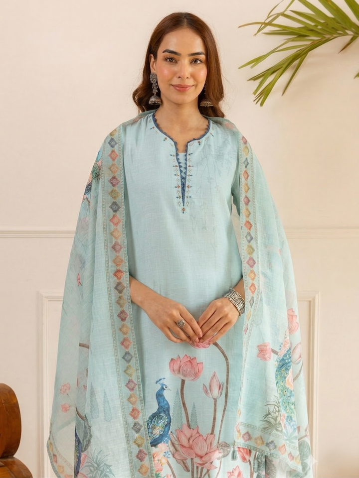 Karen vivid cotton suit set
