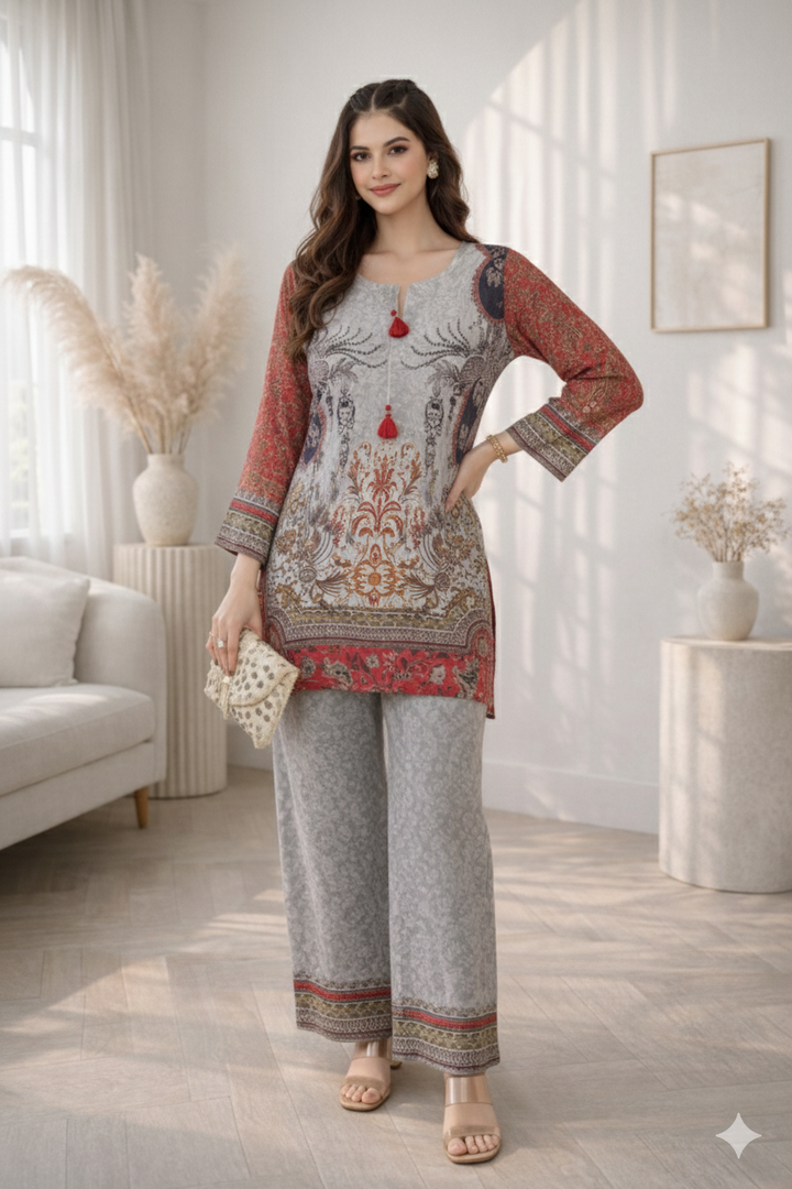Palash cloud printed Co-ord set