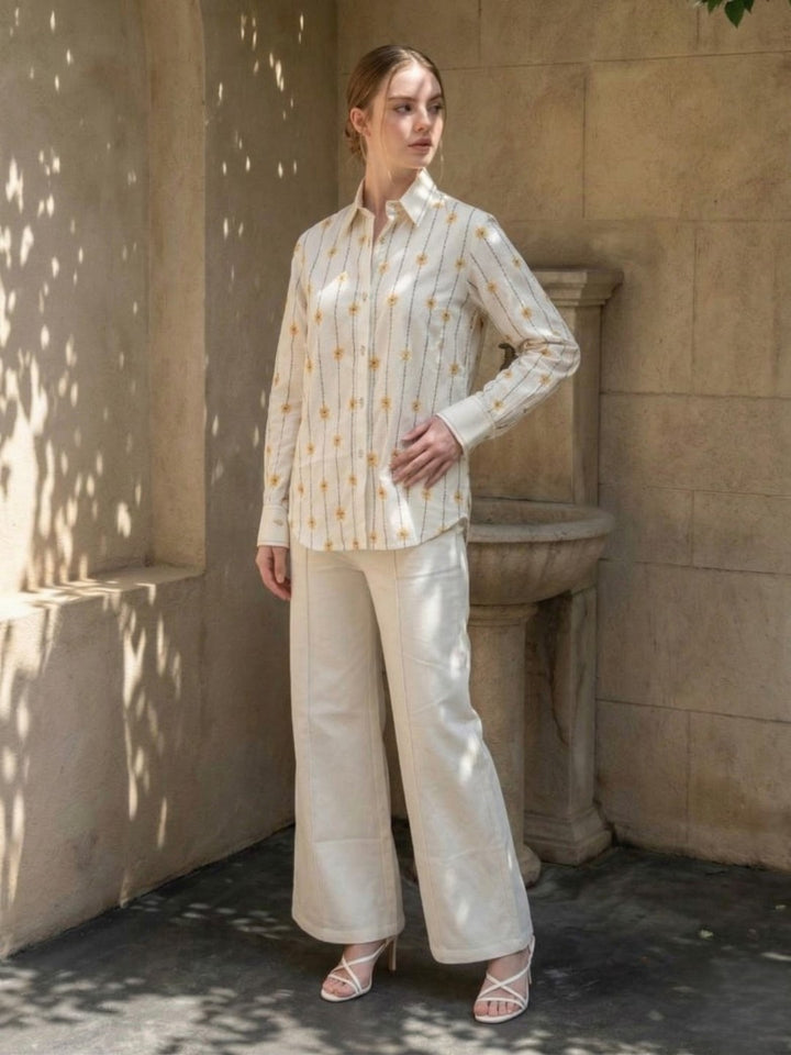 Molly daisy embroidery cotton co-ord set