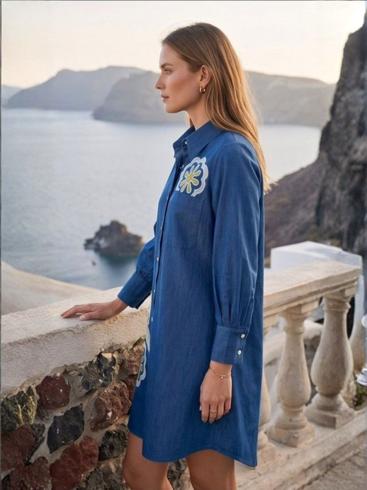 Noya azure denim dress